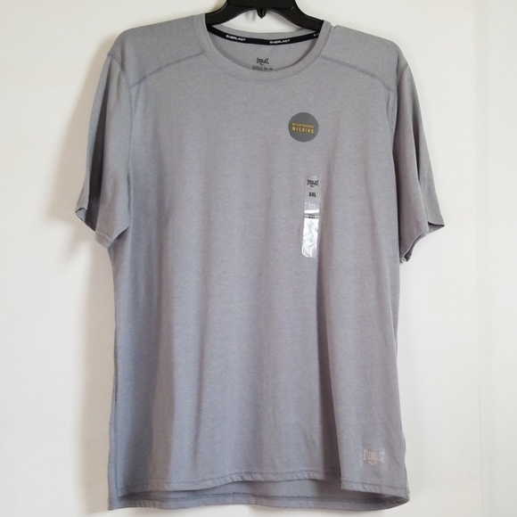 New Everlast Gray Athletic Everdri Wicking Shirt - Picture 1 of 7